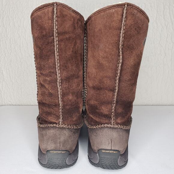 Merrell Encore Stitch High Espresso Boots Womens Size 8.5 Shearling Lining - Picture 8 of 16